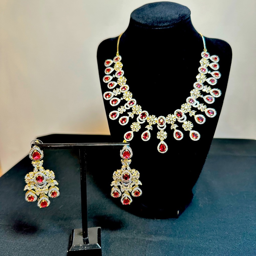 Beautiful red necklace.